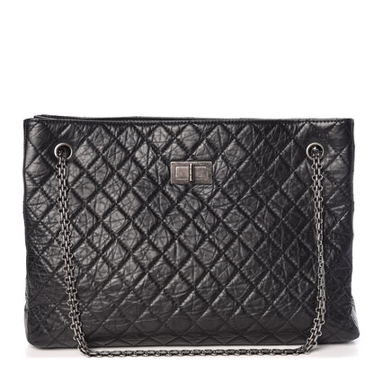 Chanel Aged Calfskin Quilted Reissue 2.55 Tote Black 1 of 9