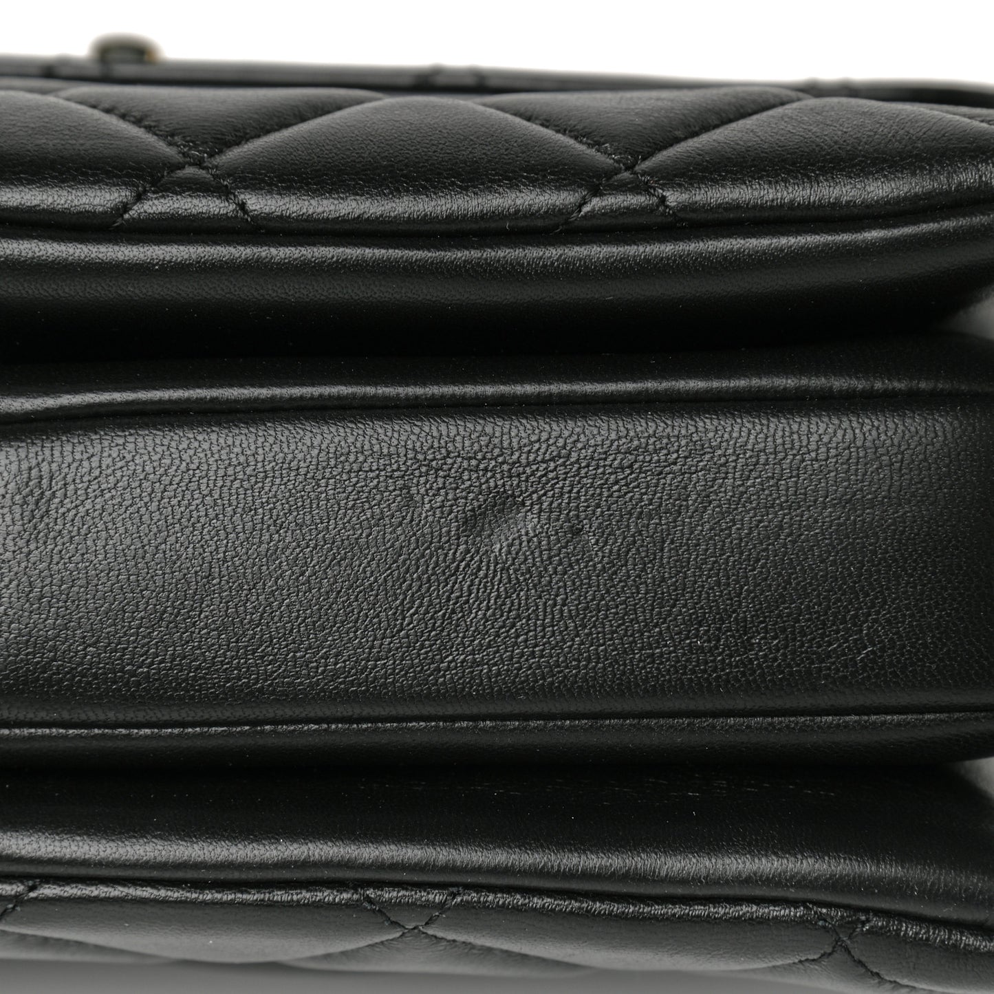 Lambskin Quilted Small Trendy CC Dual Handle Flap Bag Black