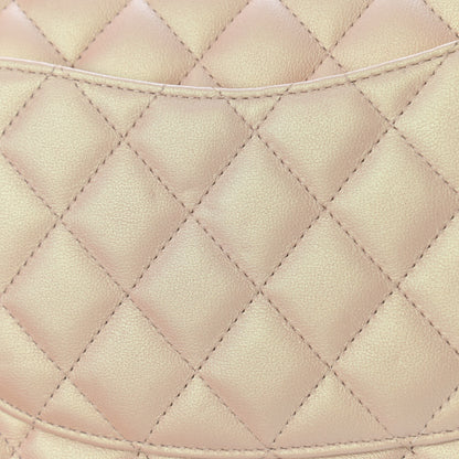 Chanel Iridescent Calfskin Quilted Medium Double Flap Beige 12 of 14