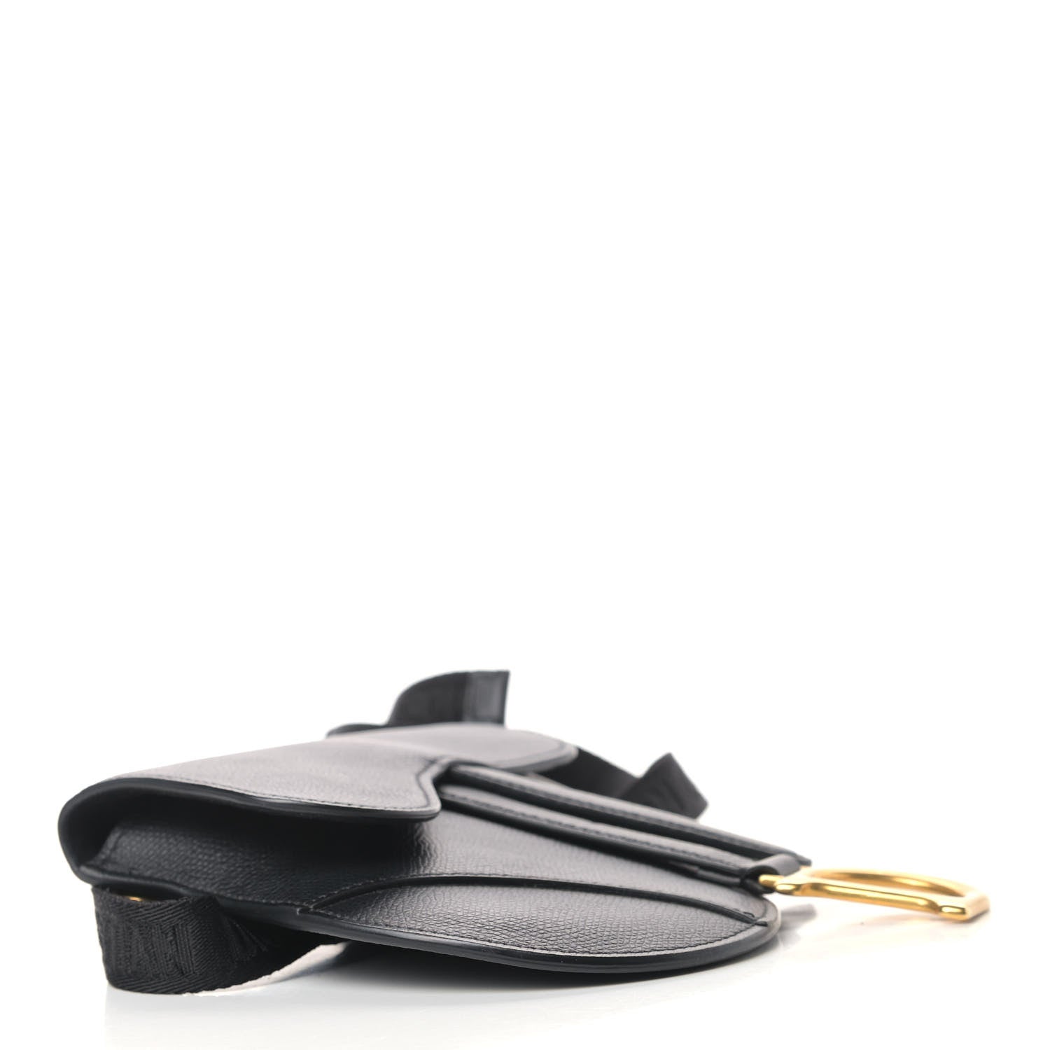 Christian Dior Grained Calfskin Saddle Belt Bag Black 4 of 9
