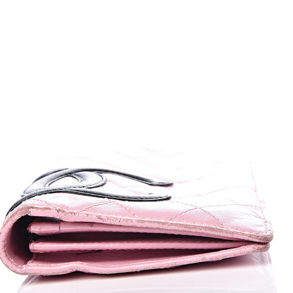Chanel Calfskin Quilted Cambon Yen Wallet Pink 13 of 16
