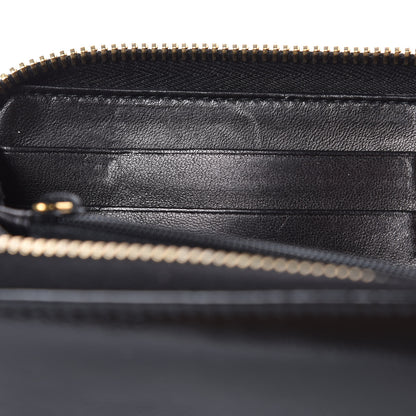 Saint Laurent Patent Y Mail Zip Around Wallet Black 11 of 12