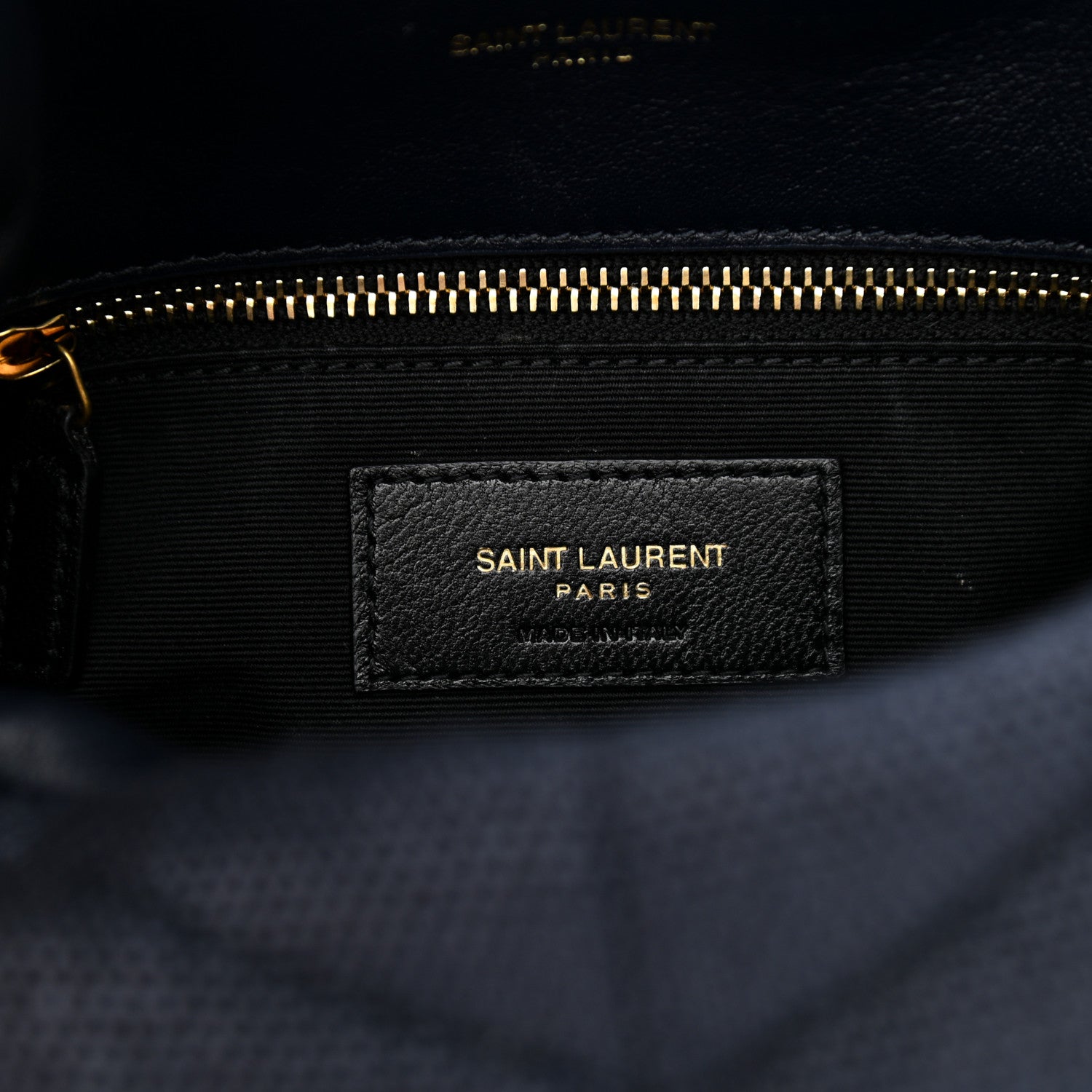 Saint Laurent Canvas Quilted Toy Loulou Puffer Monogram Chain Satchel Deep Marine 7 of 12