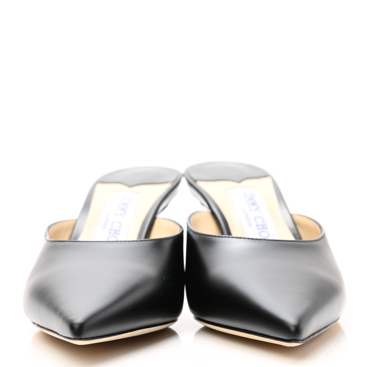 Jimmy Choo Liquid Calfskin Rav 65 Pointed Toe Mule Pumps 37 Black 2 of 7