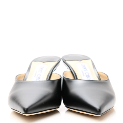 Jimmy Choo Liquid Calfskin Rav 65 Pointed Toe Mule Pumps 37 Black 2 of 7