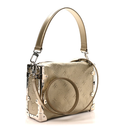 Louis Vuitton Calfskin Debossed Monogram Side Trunk Light Gold 3 of 9