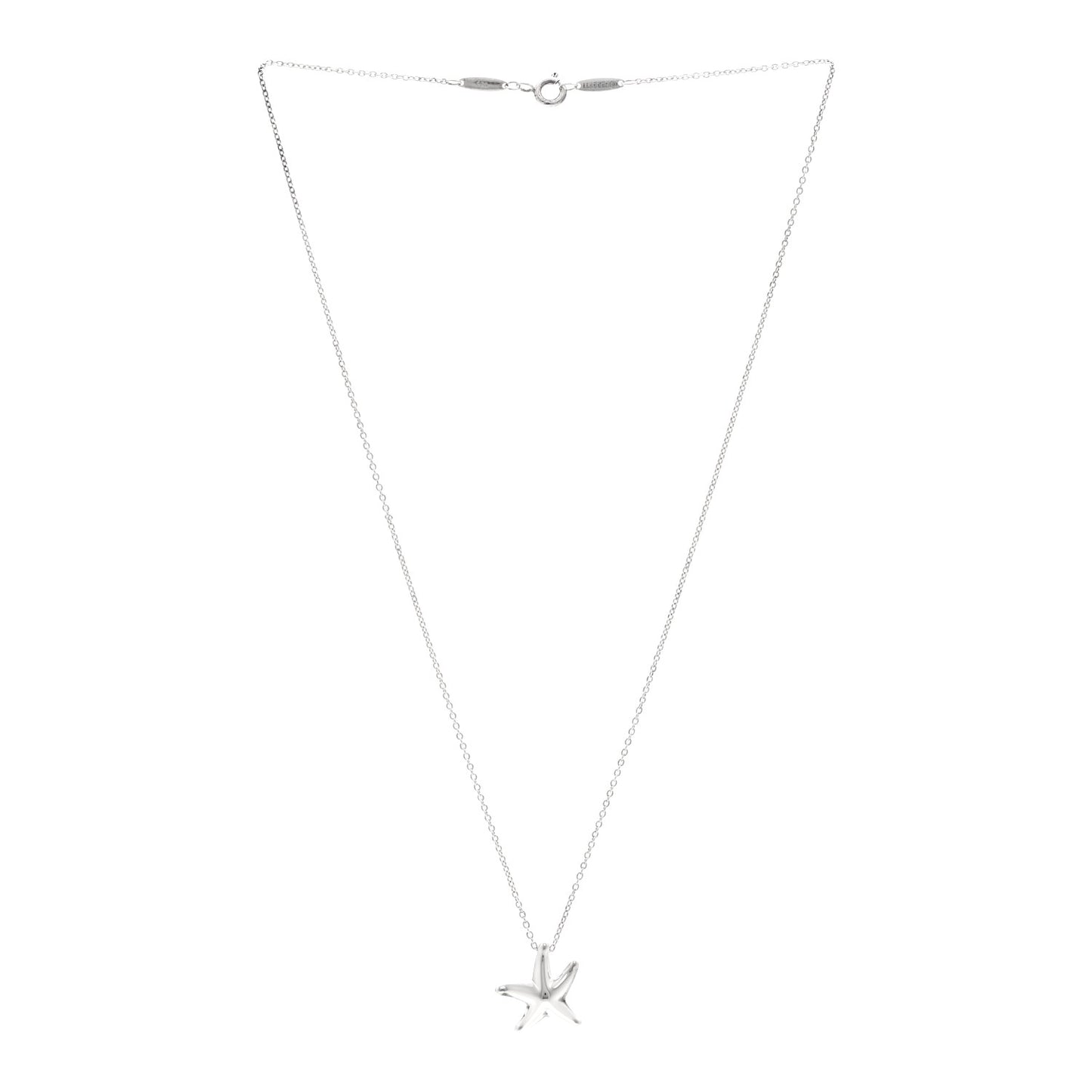Sterling Silver 15mm Elsa Peretti Starfish Pendant Necklace