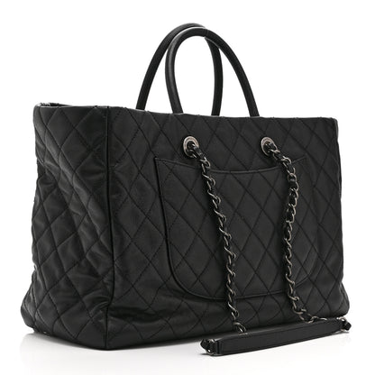 Chanel Caviar Quilted Large Coco Handle Shopping Tote Black 4 of 11