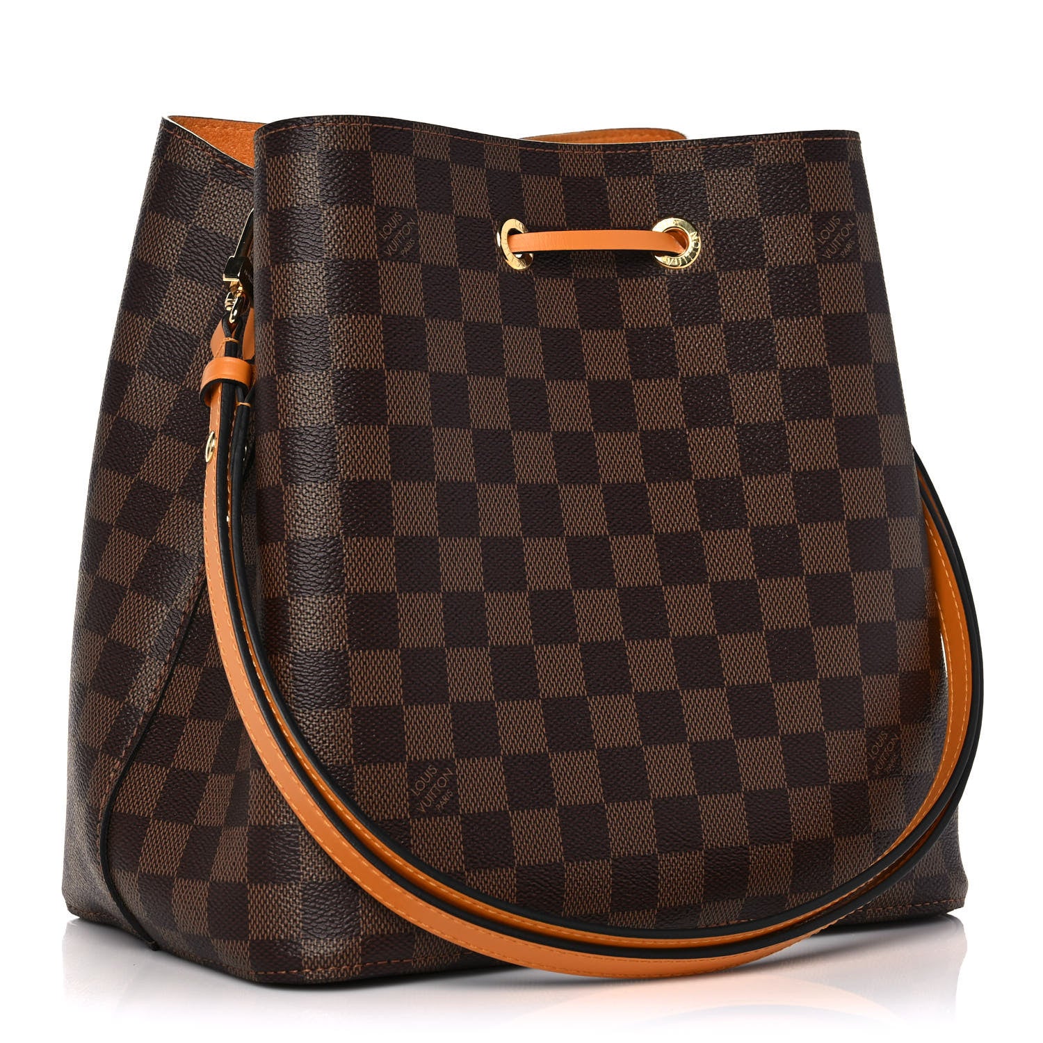 Louis Vuitton Damier Ebene Neonoe MM Safran 3 of 14