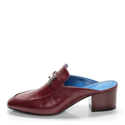 Hermes Chevre Paradis Mules 38 Carmin 1 of 7