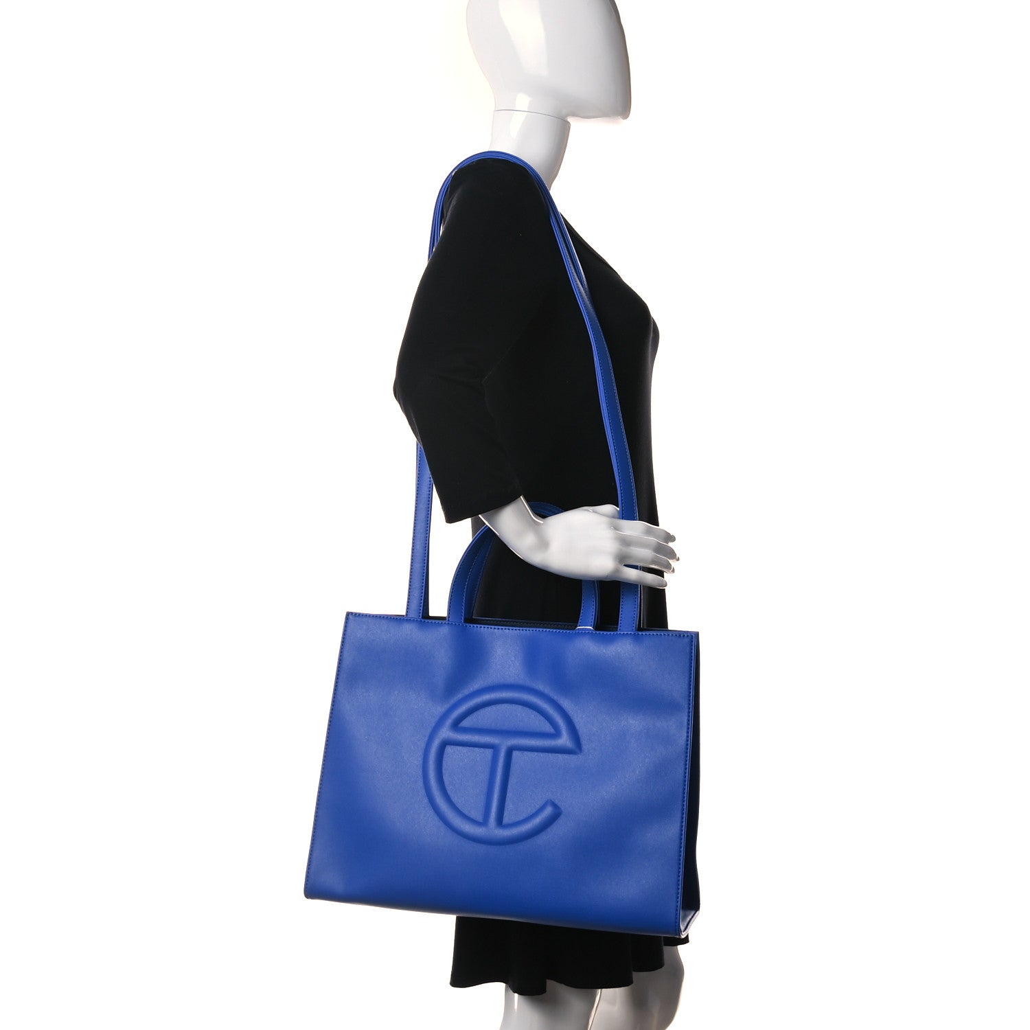 Telfar Vegan Leather Medium Shopping Bag Painters Tape 2 of 13