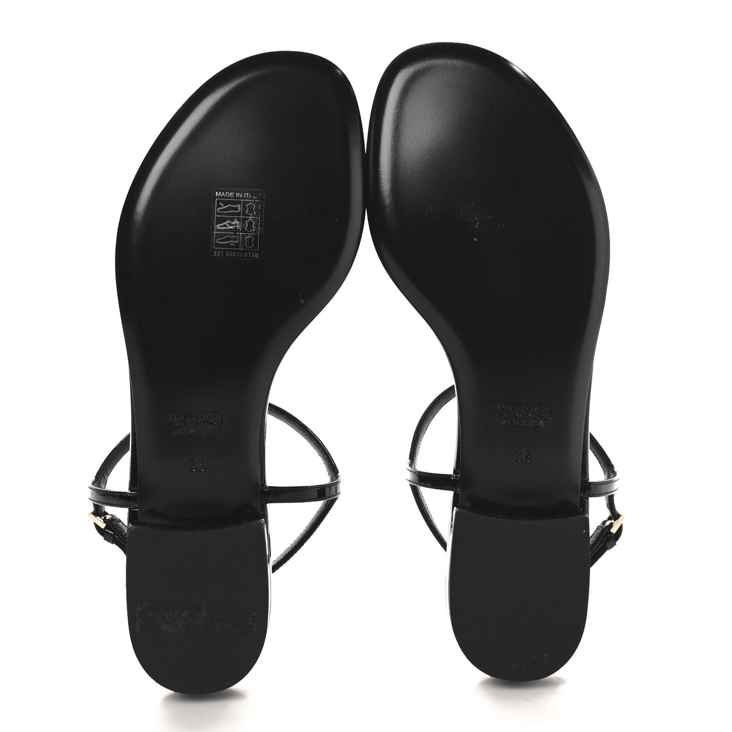 Vernice Crystal Signoria Thong Sandals 38 Black