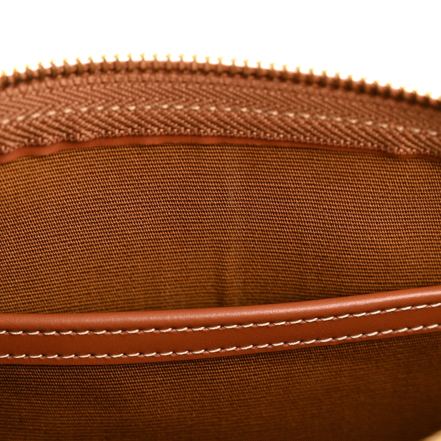 Celine Triomphe Canvas Calfskin Small Boston Bag Tan 12 of 13