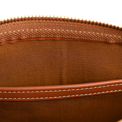 Celine Triomphe Canvas Calfskin Small Boston Bag Tan 12 of 13