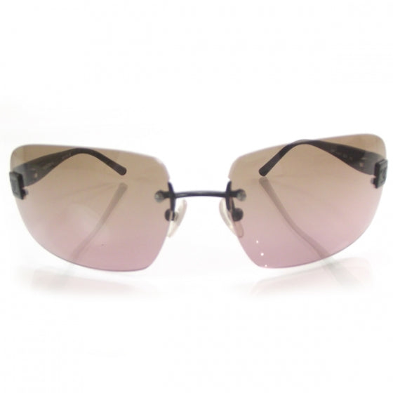 Frameless CC Logo Sunglasses Rose and Brown