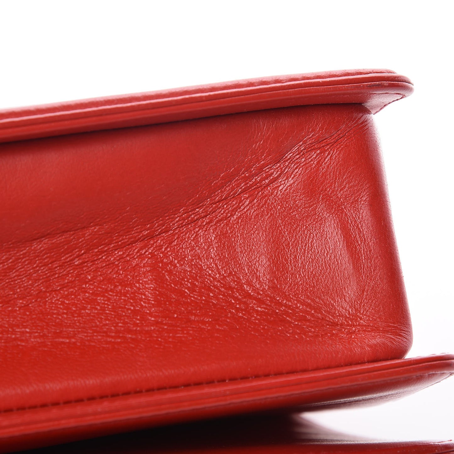 Calfskin Quilted New Medium Boy Flap Red