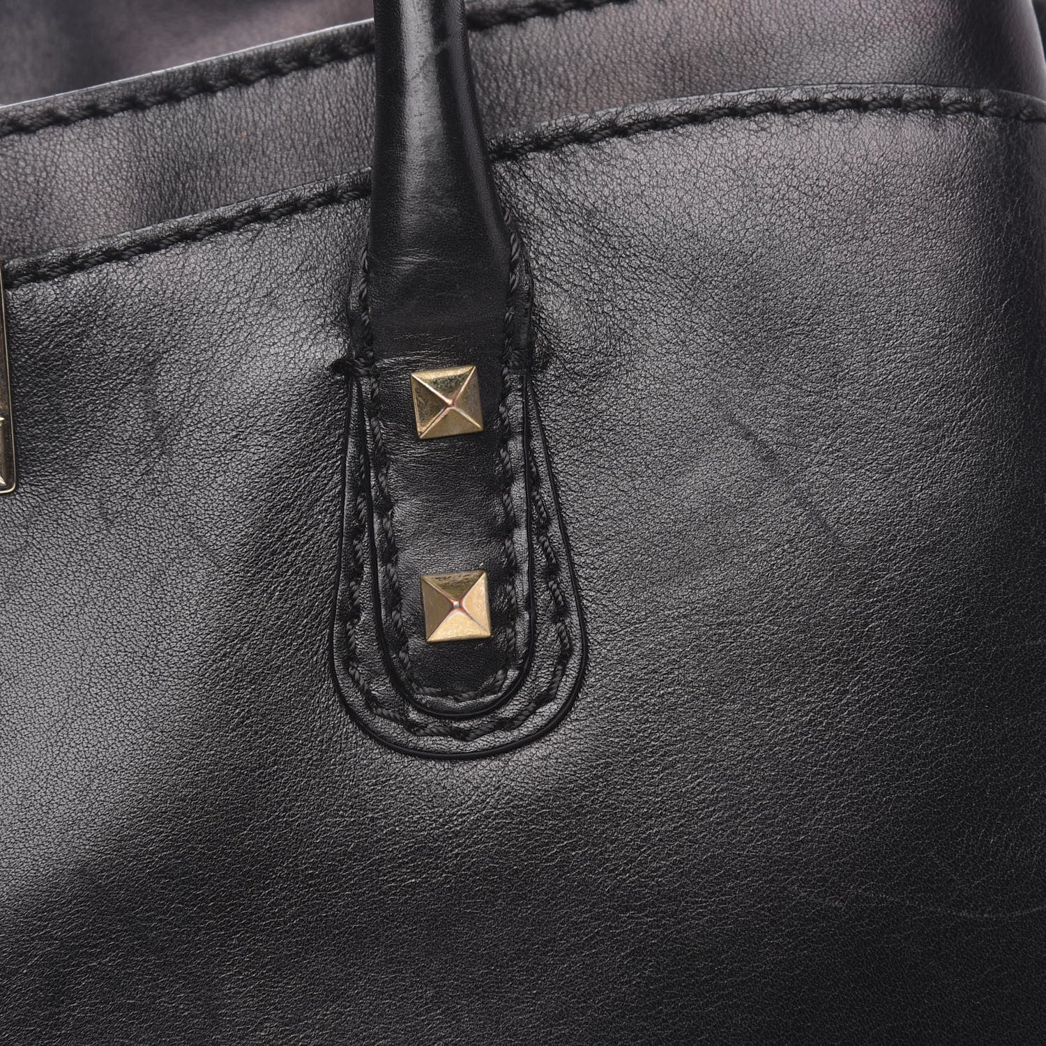 Valentino Garavani Vitello Rockstud Accordion Satchel Black 15 of 16