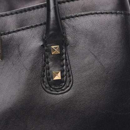 Valentino Garavani Vitello Rockstud Accordion Satchel Black 15 of 16