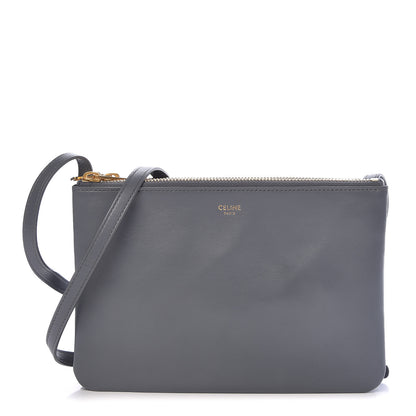 Celine Lambskin Small Trio Crossbody Bag Storm 1 of 11