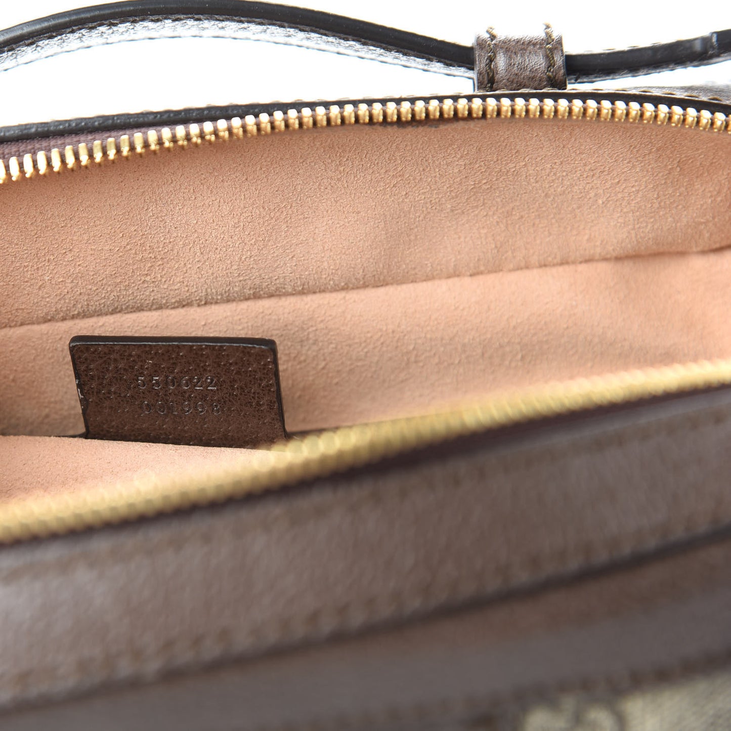 GG Supreme Monogram Web Small Ophidia Top Handle Shoulder Bag Brown