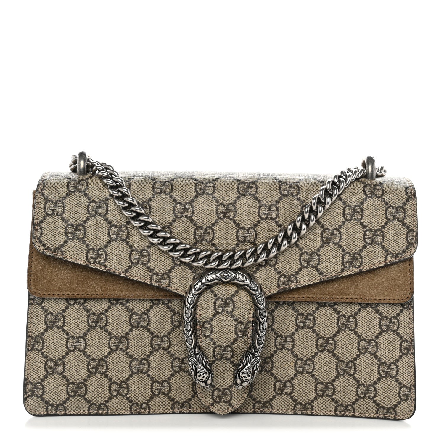 Gucci GG Supreme Monogram Small Dionysus Shoulder Bag Taupe 1 of 11