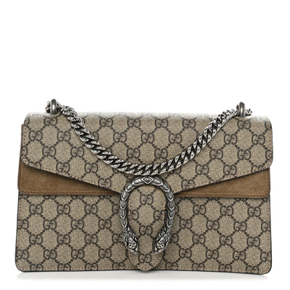 Gucci GG Supreme Monogram Small Dionysus Shoulder Bag Taupe 1 of 11