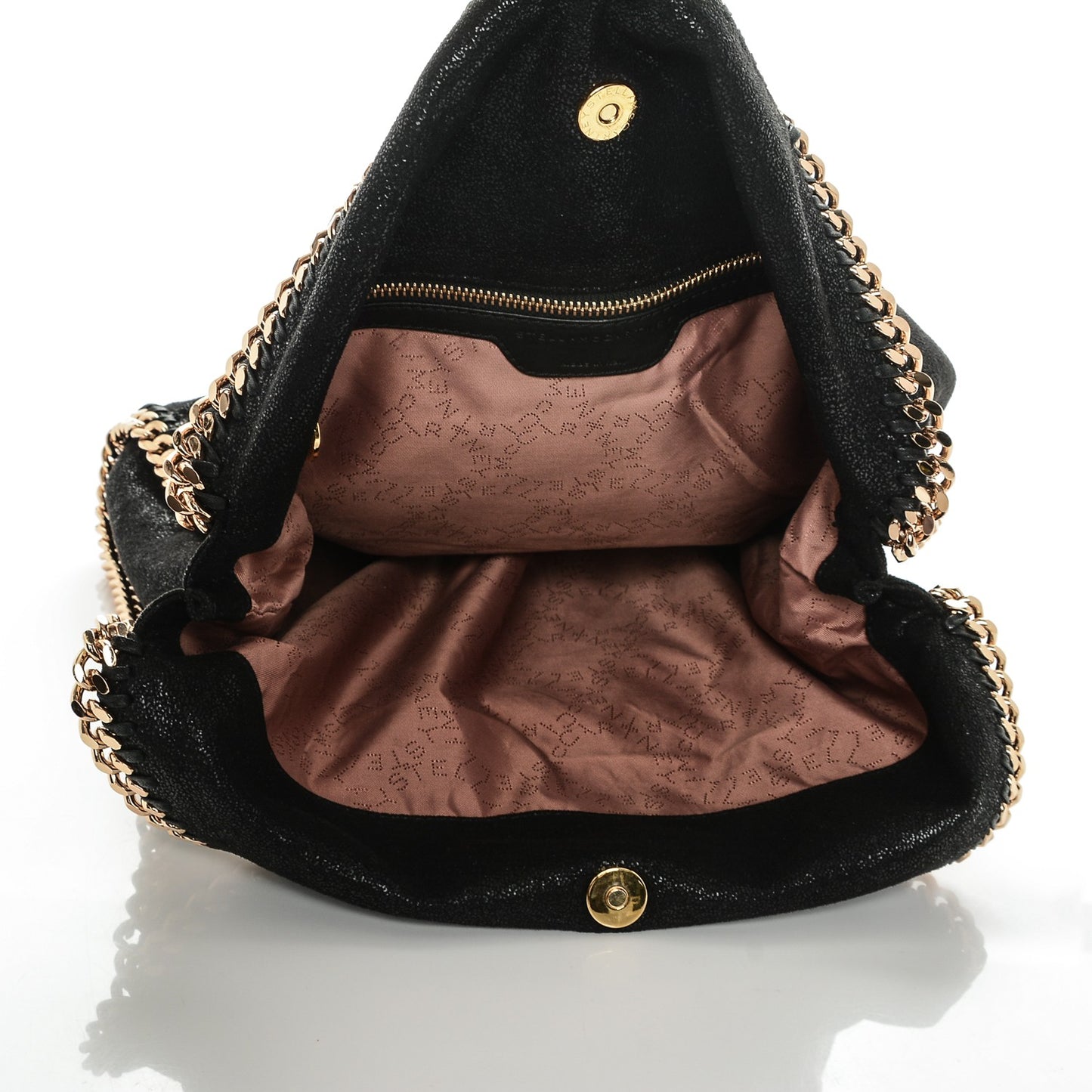 Shaggy Deer Falabella Fold Over Tote Black