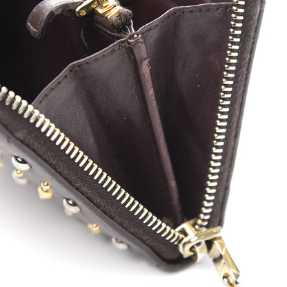 Miu Miu Nappa Studded Zip Around Wallet Prugna 7 of 10