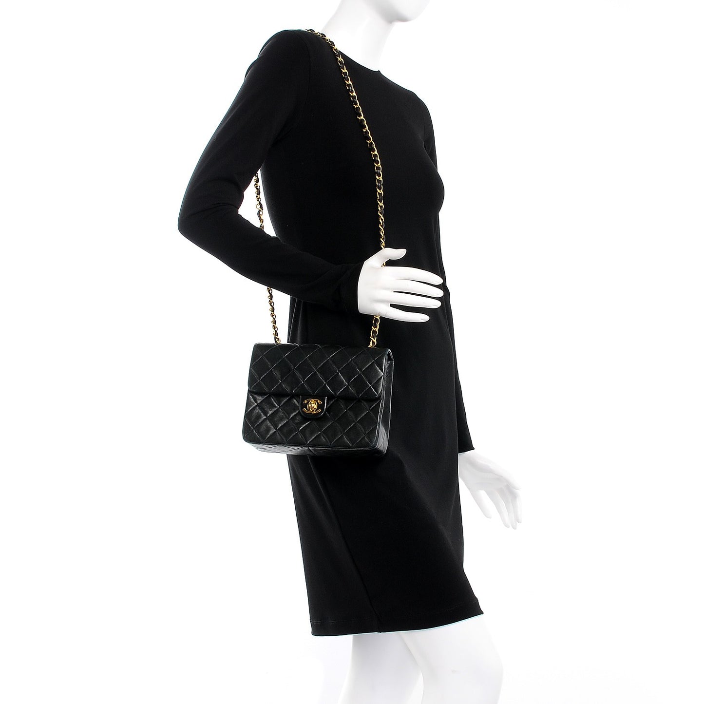 Lambskin Quilted Small Flap Black