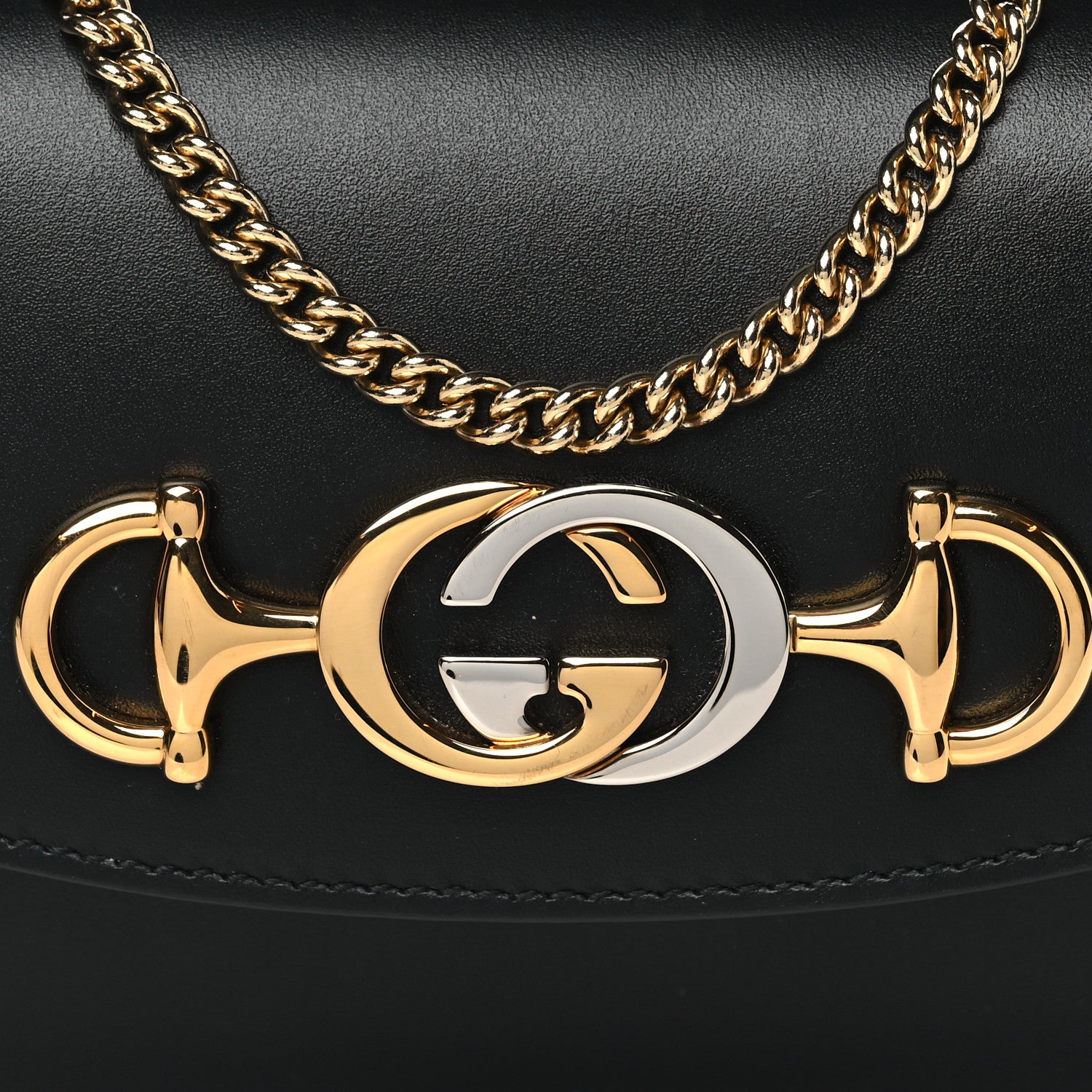Gucci Smooth Calfskin Mini Zumi Shoulder Bag Black 8 of 10