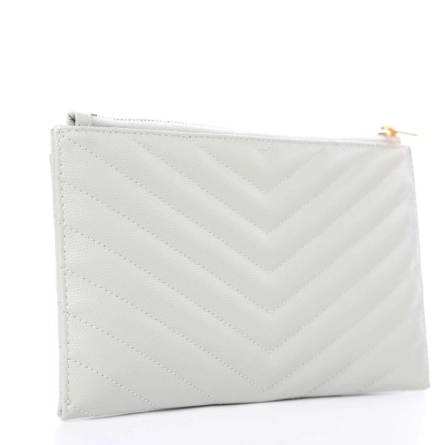 Grain De Poudre Chevron Monogram Bill Pouch Crema Soft