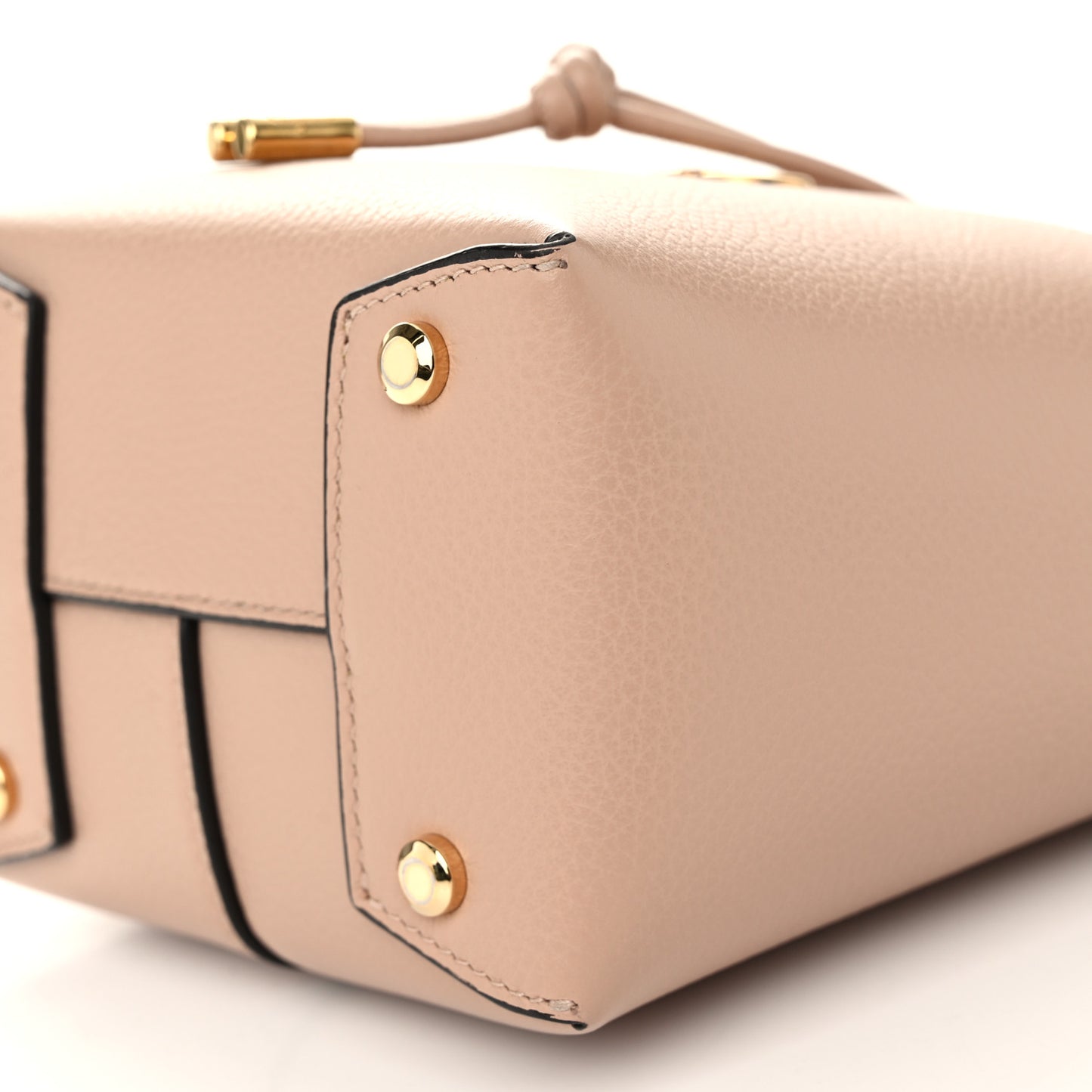 Grained Calfskin Mini Gancino Bucket Bag Amaretti