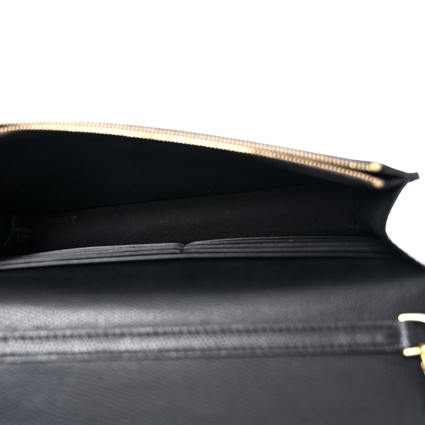 Vitello Cruise F is Fendi Bi-Color FF 1974 Embossed Medium Envelope Wallet On Chain Black Maya