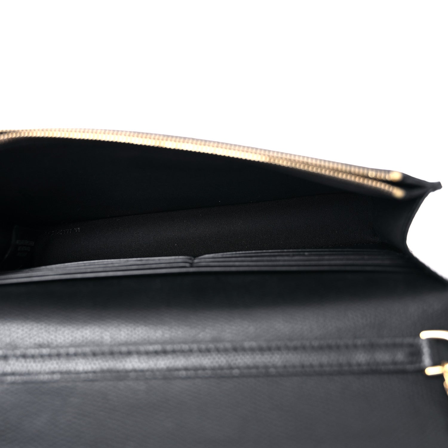 Fendi Vitello Cruise F is Fendi Bi-Color FF 1974 Embossed Medium Envelope Wallet On Chain Black Maya 4 of 13