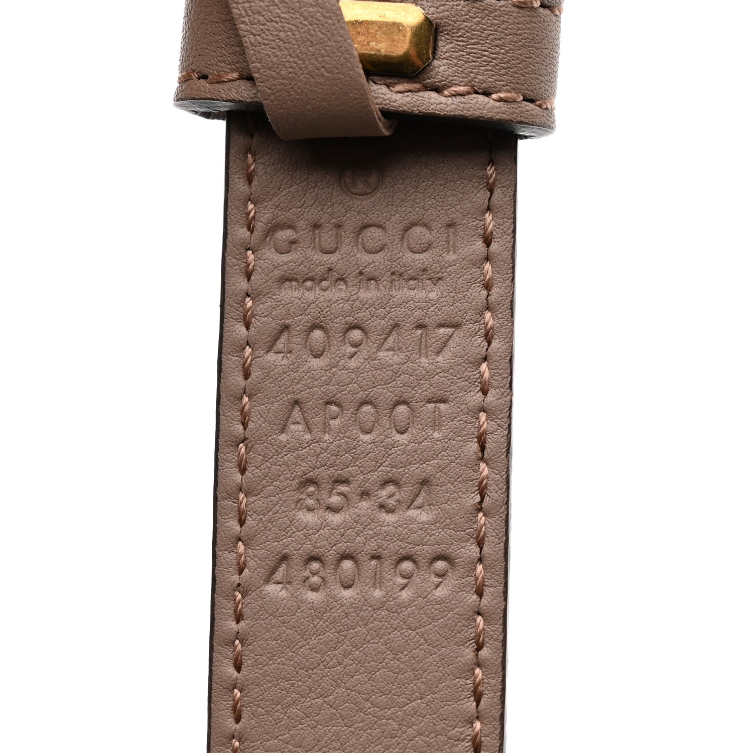 Gucci Calfskin Double G 20mm Belt 85 34 Porcelain Rose 5 of 5