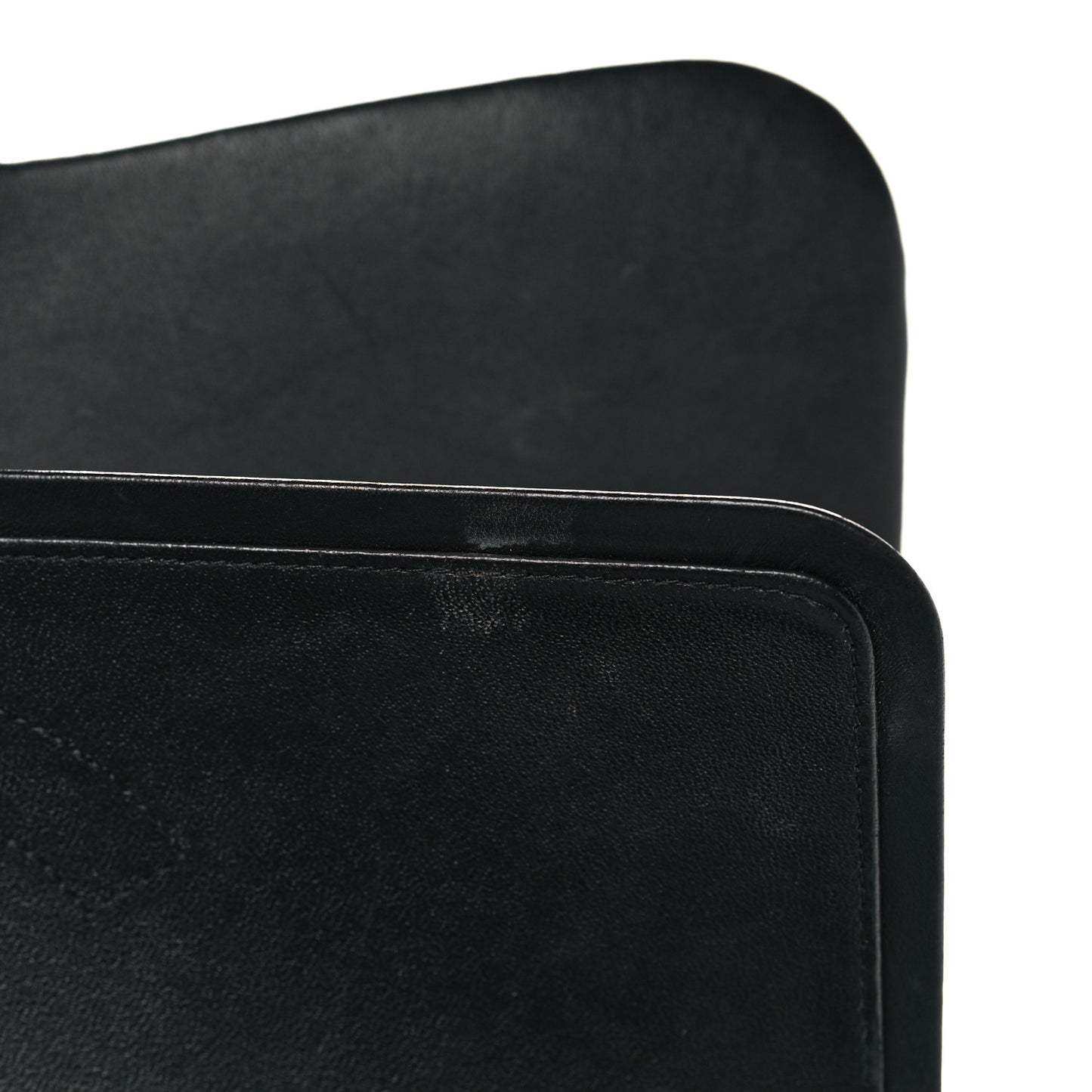 Lambskin Chevron Quilted Jumbo Double Flap Black