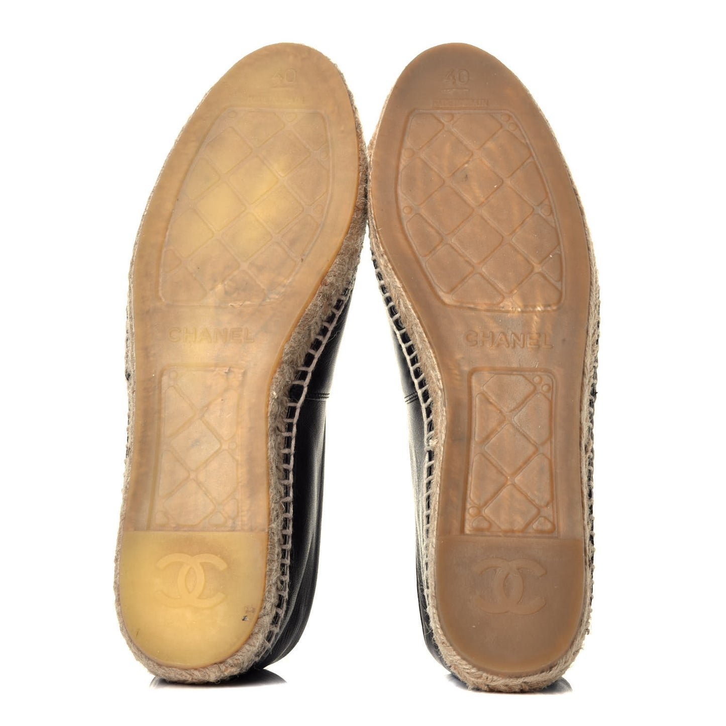 Lambskin CC Espadrilles 40 Black