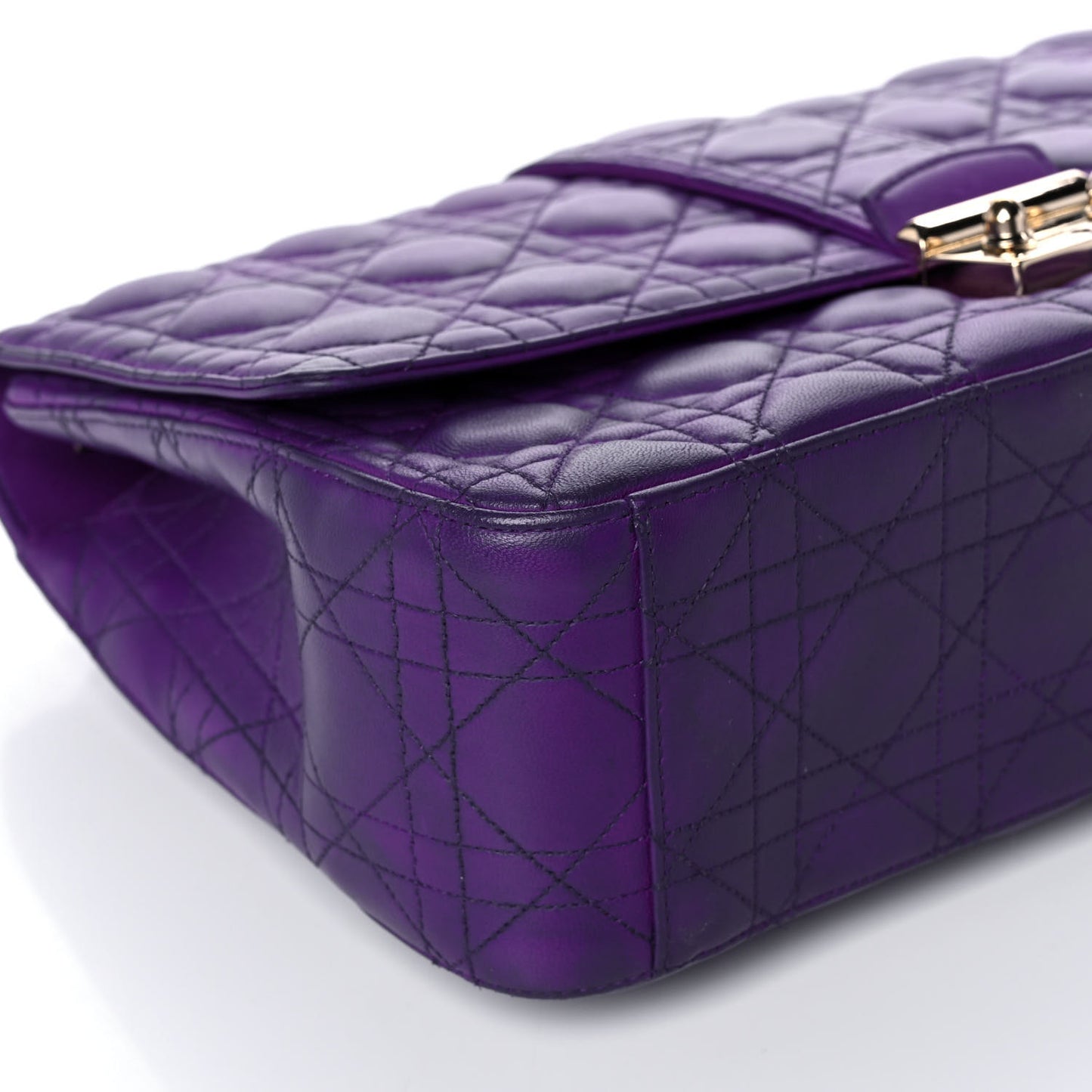 Lambskin Cannage Large Miss Dior Flap Purple