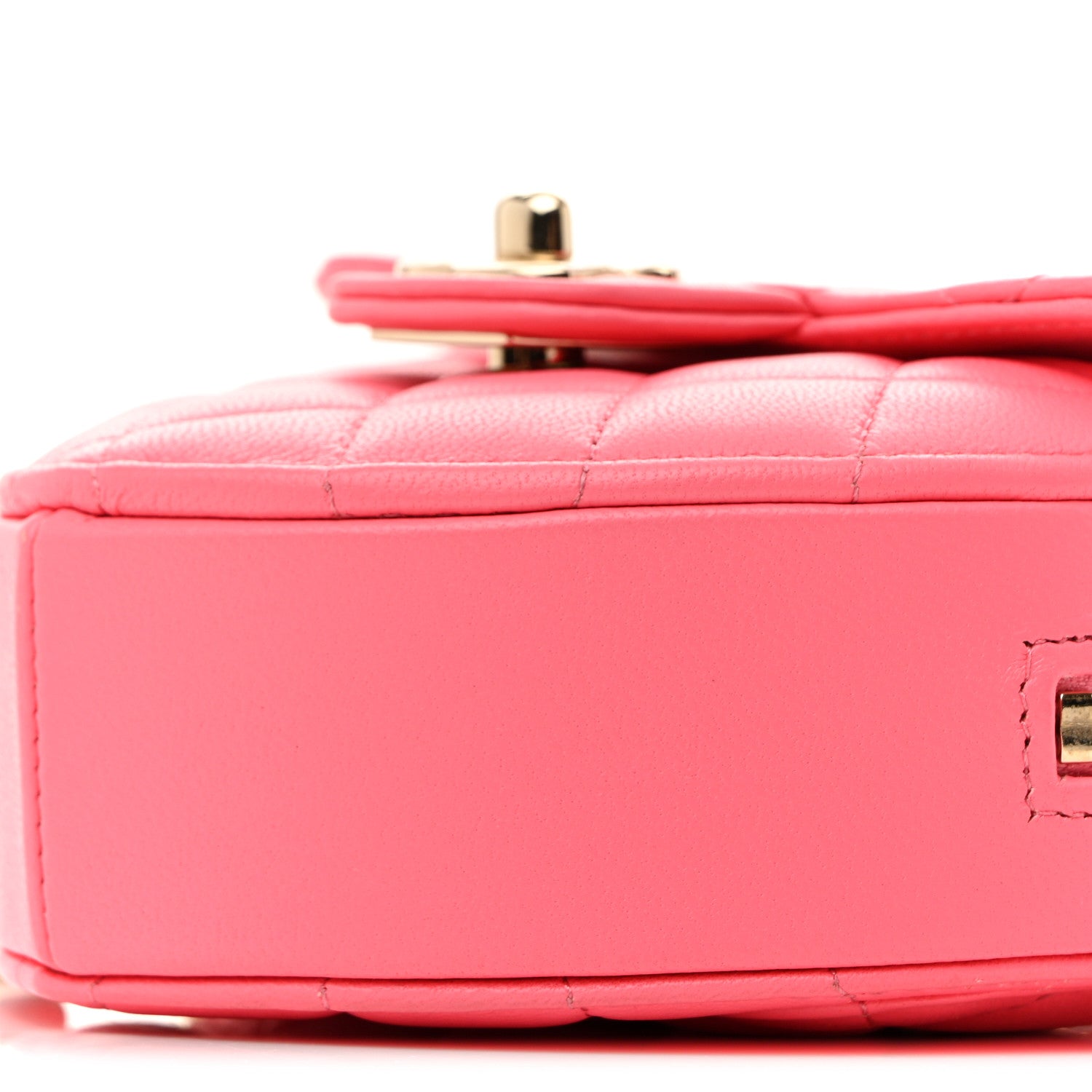 Chanel Lambskin Quilted CC In Love Heart Clutch With Chain Pink 10 of 13