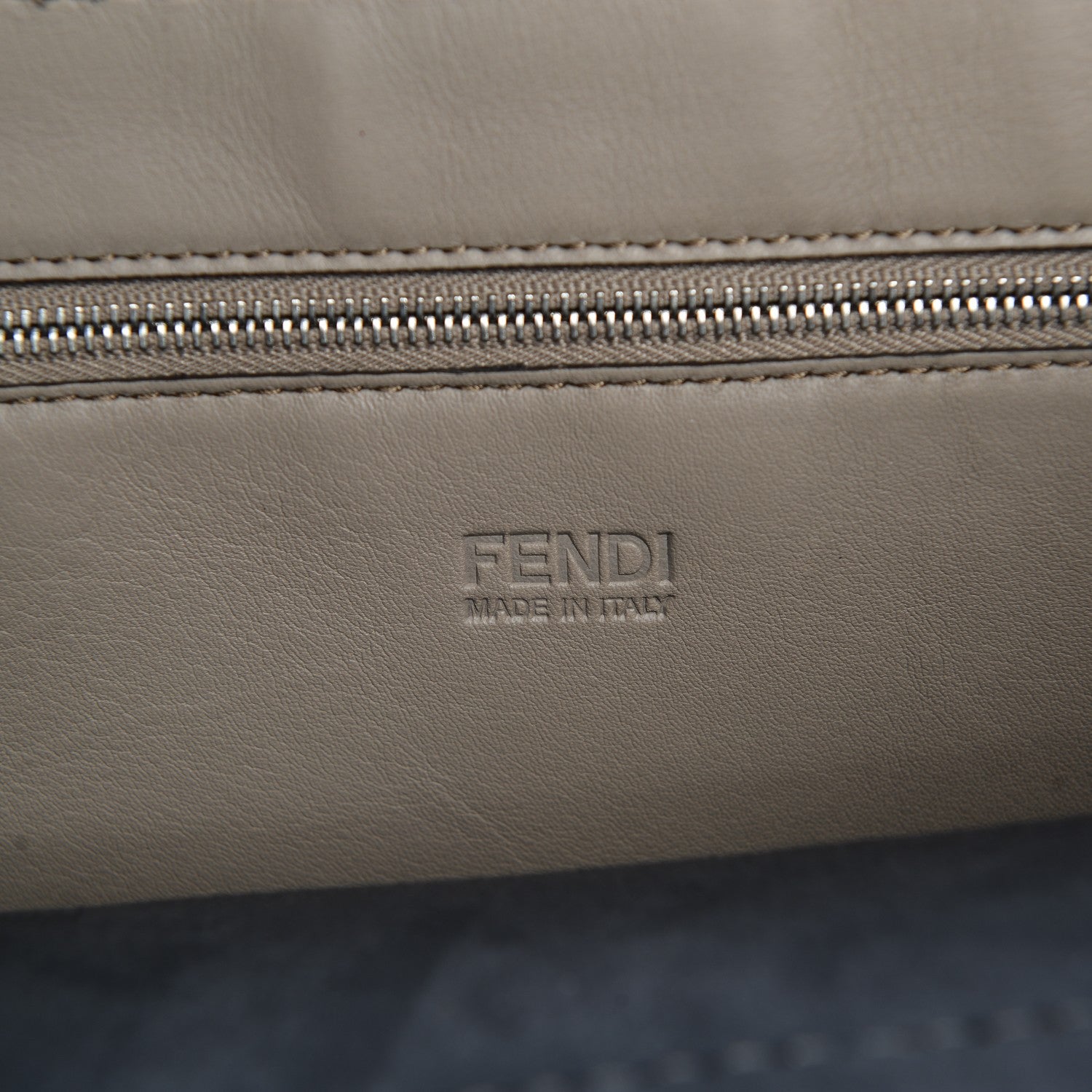 Fendi Vitello All In Shopper Tote Tortora Black 7 of 8