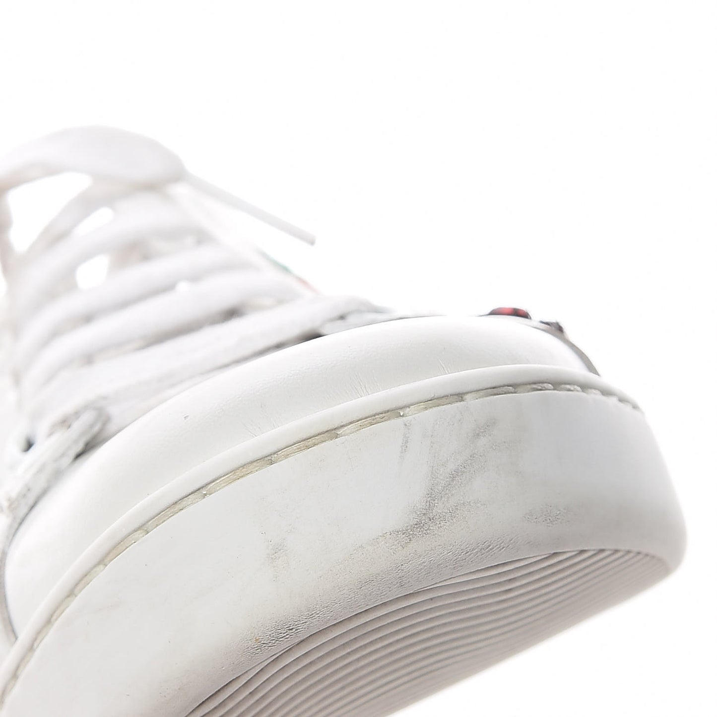 Calfskin Web Studded Arrow Ace Sneakers 36.5 White