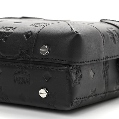 MCM Calfskin Ottomar Monogram Soft Berlin Crossbody Black 9 of 10