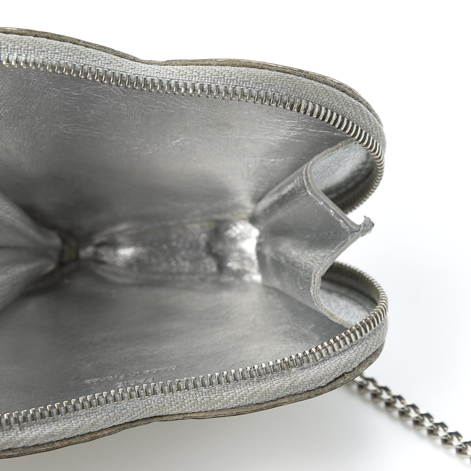 Louis Vuitton Monogram Miroir Heart Coin Purse Silver 4 of 6