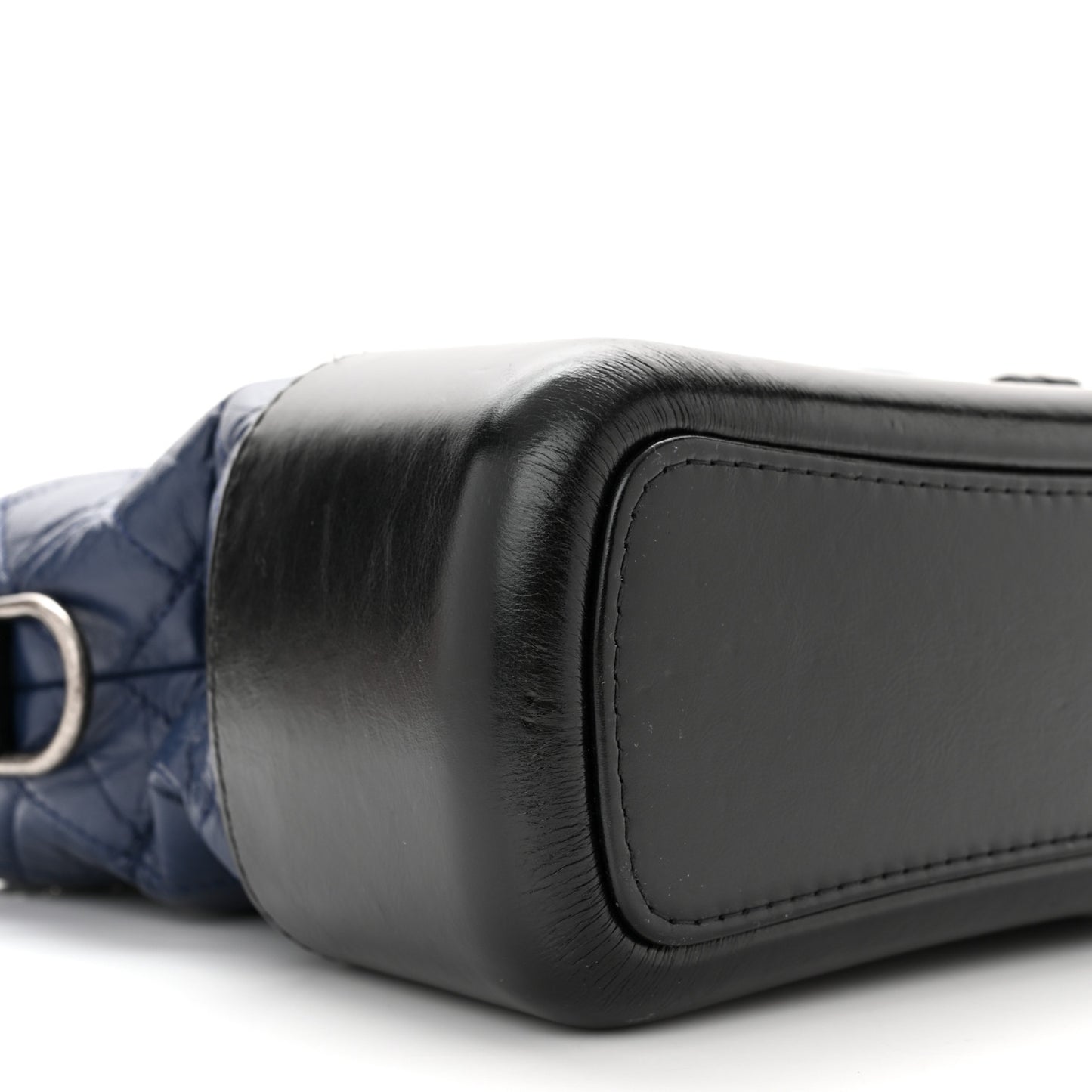 Aged Calfskin Quilted Medium Gabrielle Hobo Navy Black
