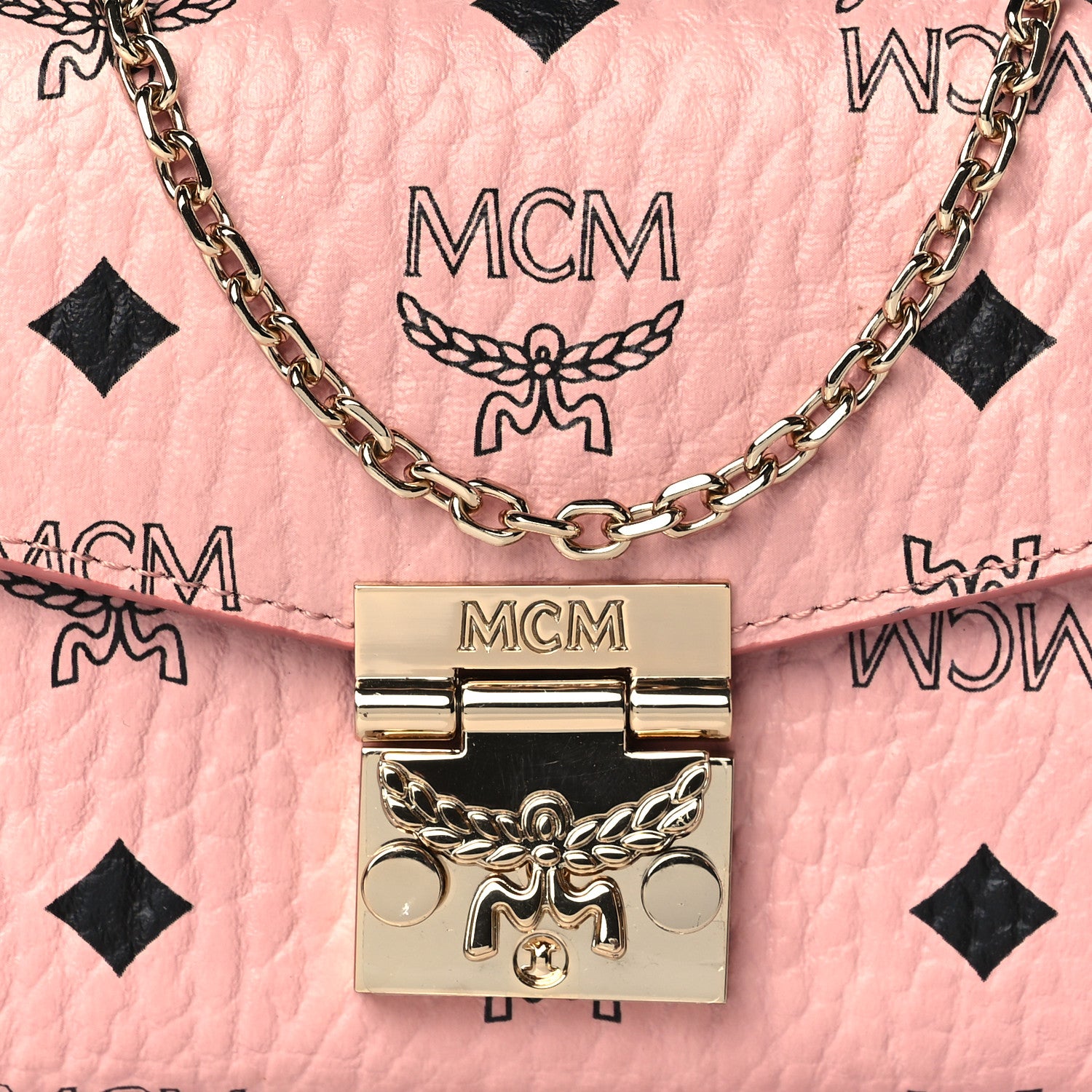 MCM Visetos Large Patricia Wallet On Chain Soft Pink 8 of 11