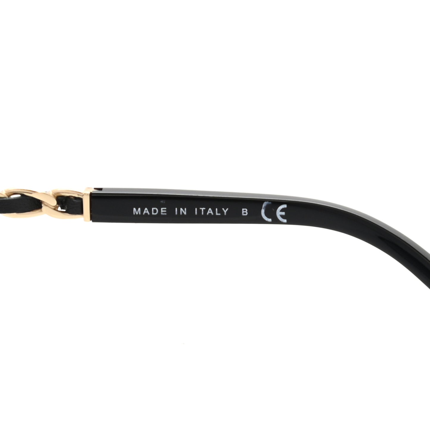 Lambskin Square Chain Sunglasses 5210-Q Black