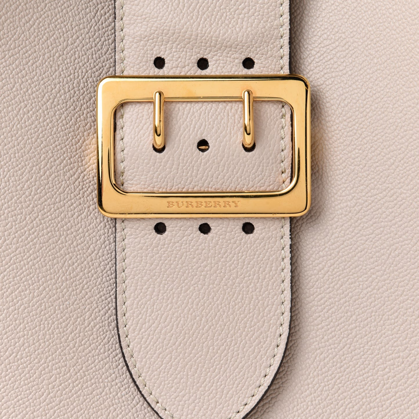 Soft Grain Calfskin Medium Buckle Tote Limestone