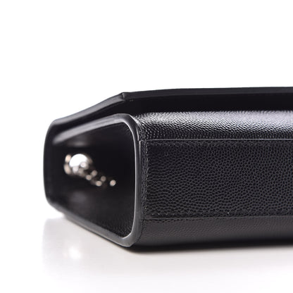 Saint Laurent Grain De Poudre Medium Classic Monogram Kate Satchel Black 8 of 9