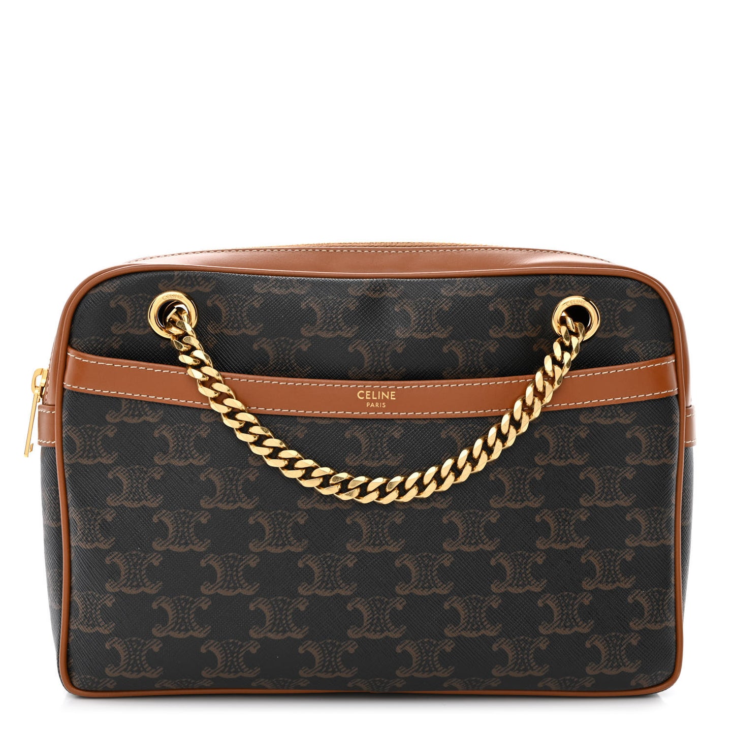 Triomphe Canvas Calfskin Medium Patapans Tan