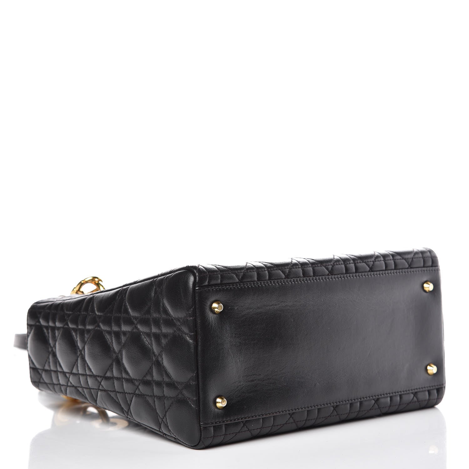 Christian Dior Lambskin Cannage Medium Lady Dior Black 4 of 17